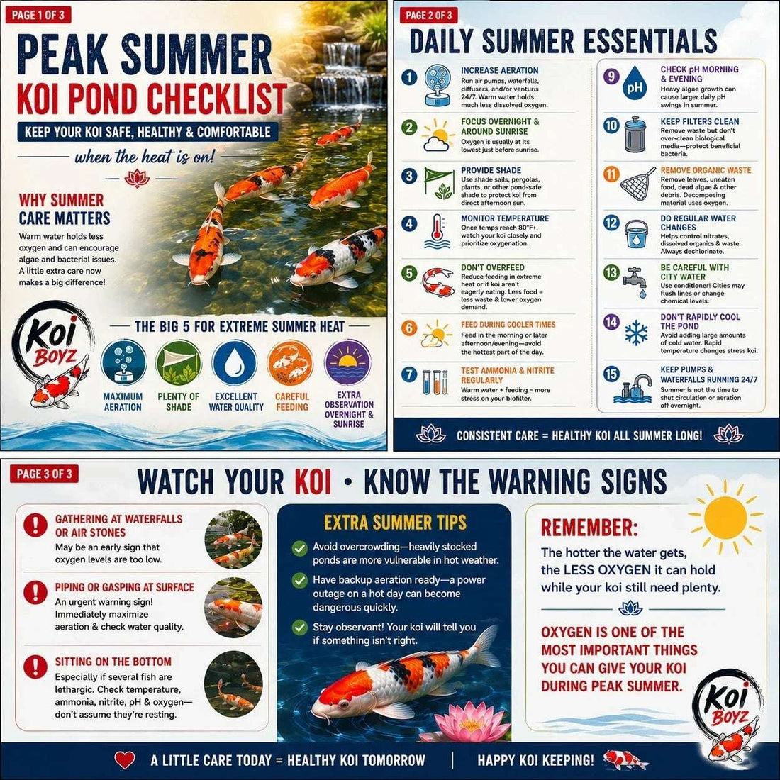 Peak Summer Koi Pond Care: How to Keep Your Koi Safe, Healthy & Comfortable