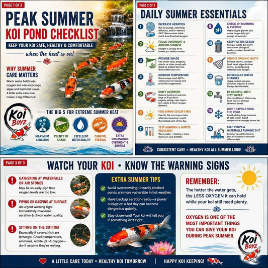 Peak Summer Koi Pond Care: How to Keep Your Koi Safe, Healthy & Comfortable